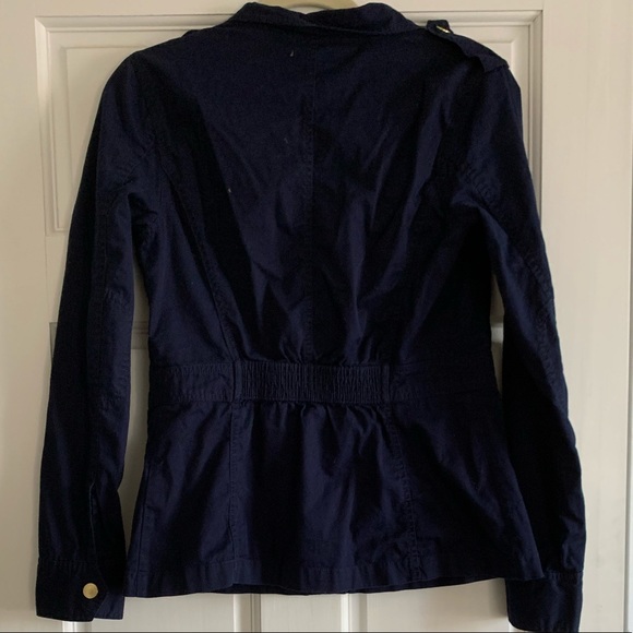 Navy Blue Utility Jacket w/ Gold hardware detailing - Picture 2 of 3